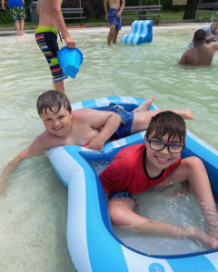 swimming at camp
